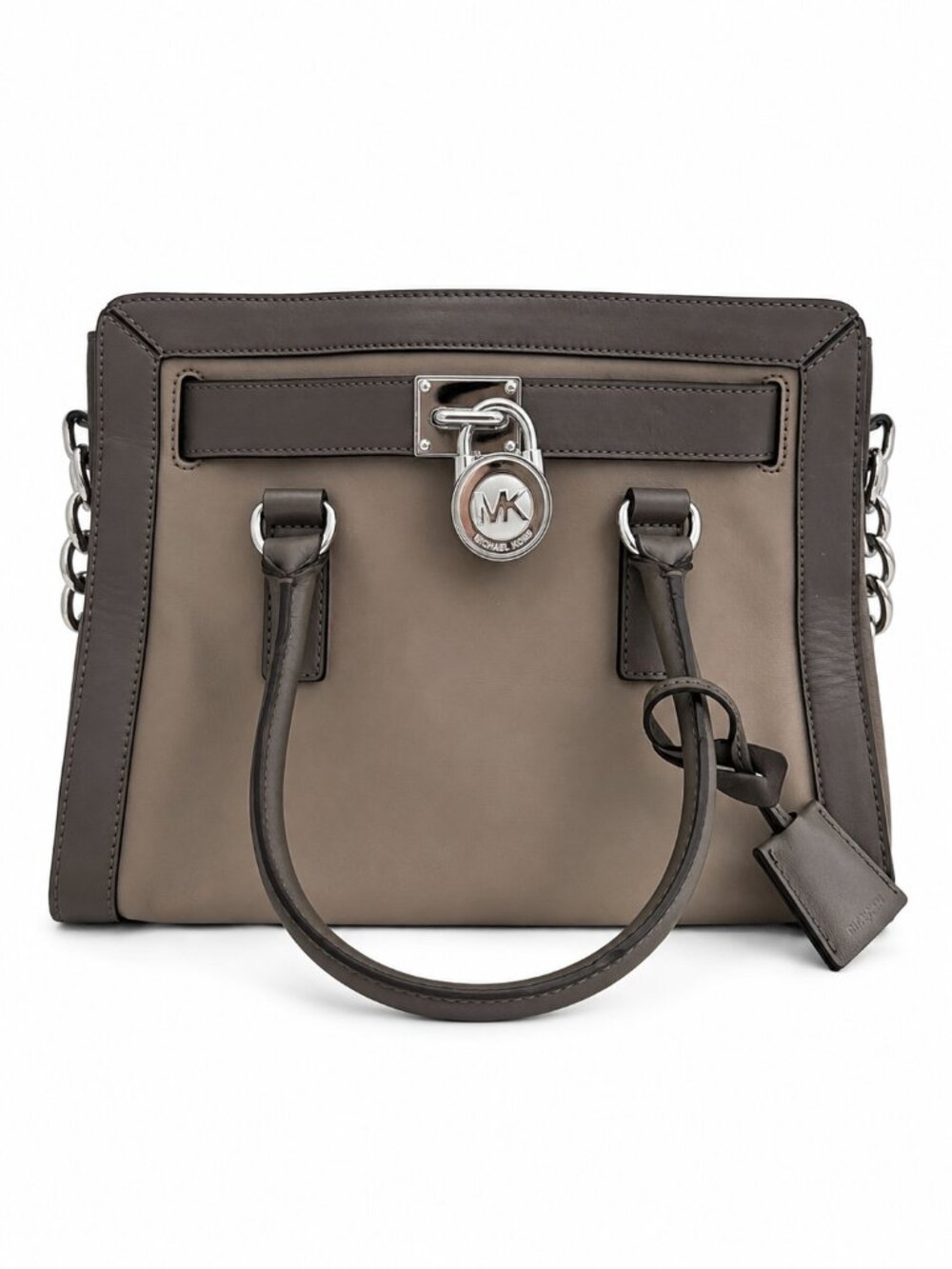 Michael Kors Hamilton Frame Out Leather Satchel